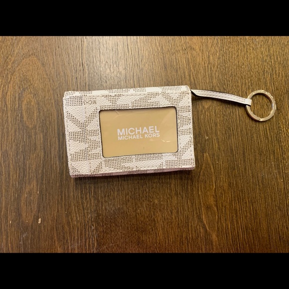 MICHAEL KORS Cream Hobo Pleated Pebbled Leather Convertible Purse + Card Wallet - Picture 13 of 14